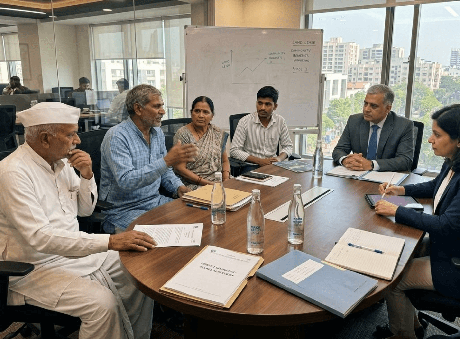 Community members at SARAL briefing